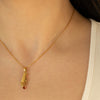 Bella - Hand Pendant with Red Rhinestone