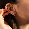 Ivory - Small Huggie Smooth Hoop Earrings