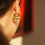 Trapezoid Hoop Earrings