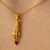 Bella - Hand Pendant with Red Rhinestone