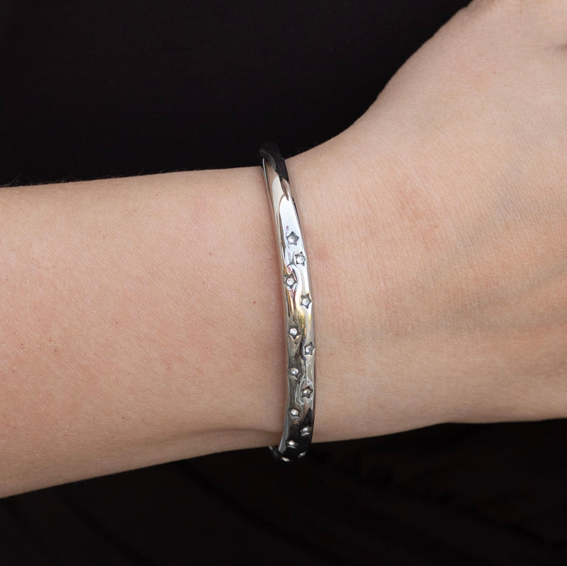 Sienna - Multiple Stones embedded Cuff Bracelet in Gold and Silver