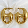 Elodie - Modern Irregular Statement Stud Earrings in Gold or Silver