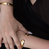 Aura - Gold Bold Sculptural Liquid Bracelet