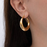 Isabelle - Gold Circle Hoop Earrings