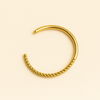 Half Smooth Half Twist Cuff Bracelet