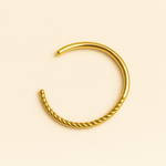 Half Smooth Half Twist Cuff Bracelet