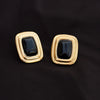 Penelope - Gold Geometrical Stone Stud Earrings