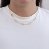 Chloe - Gold Evenly Spaced Rectangular Links Necklace