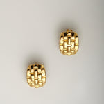 Classic Textured Medium Stud Earrings