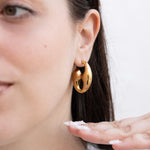 Elodie - Modern Irregular Statement Stud Earrings in Gold or Silver