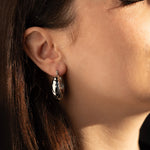 Esther - Chunky Stripe Hoop Earrings