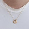 Celestial - Gold Circle Interlock Pendant Necklace