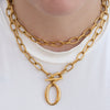 Hazel - Gold Statement Double Chain Pendant Necklace