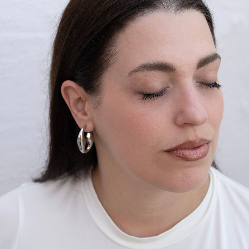 Elodie - Modern Irregular Statement Stud Earrings in Gold or Silver