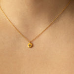 Iris - Circular Pendant with Zircon Stone