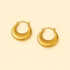 Luna - Gold Flat Hoop Earrings