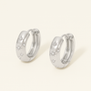 Starlit Hoop Earrings with Embedded Stones in Gold and Silver