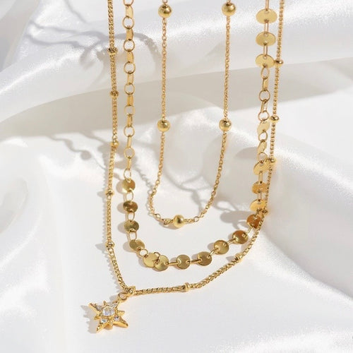 Stardust Layers - Gold Multilayered Necklace