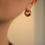 Round Huggie Hoop Earrings