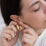 Elodie - Modern Irregular Statement Stud Earrings in Gold or Silver