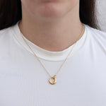 Celestial - Gold Circle Interlock Pendant Necklace