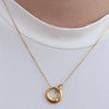 Celestial - Gold Circle Interlock Pendant Necklace