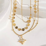 Stardust Layers - Gold Multilayered Necklace