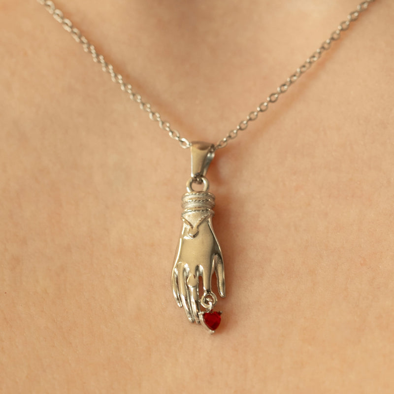 Bella - Hand Pendant with Red Rhinestone