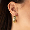 Violet - Chunky Floral Studded Hoop Earrings