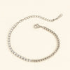 Dual Texture Adjustable Tennis Bracelet in Gold and Silver