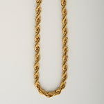 Twist Rope Chain Necklace - 18K Gold Plated