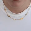 Chloe - Gold Evenly Spaced Rectangular Links Necklace