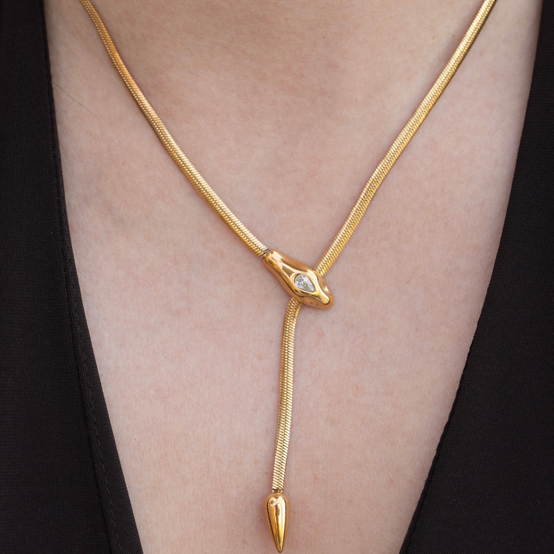 Khai - Gold Serpentine Snake Necklace