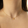 Iris - Circular Pendant with Zircon Stone