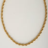 Twist Rope Chain Necklace - 18K Gold Plated