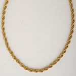 Twist Rope Chain Necklace - 18K Gold Plated