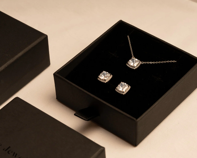 Cushion Cut Jewellery Set