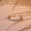 Half Thin Band Ring - 925 Sterling Silver