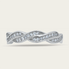Twist Half Eternity Ring - 925 Sterling Silver