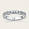 Double Row Eternity Band Ring - 925 Sterling Silver